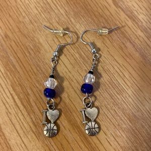 I Love Basketball earrings